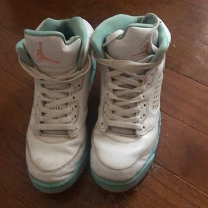 Jordan 5 aqua teal size 8